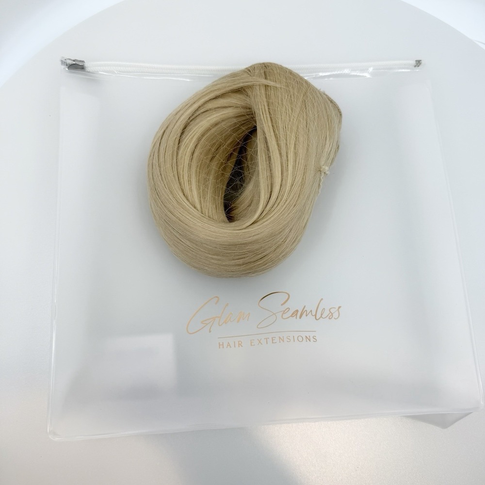 Glam Seamless 20" Glam Band Halo Beach Blonde 613 New Remy Human Hair Extensions - Picture 7 of 7